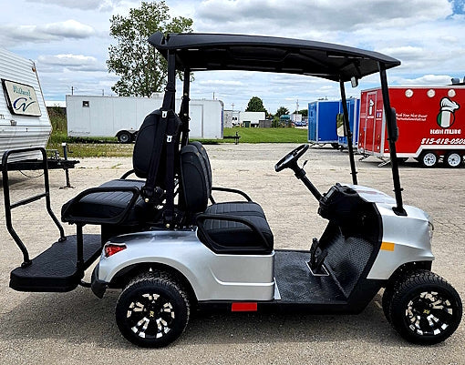 48V Electric Golf Cart 4 Seater Silver Renegade X Edition Utility Golf UTV