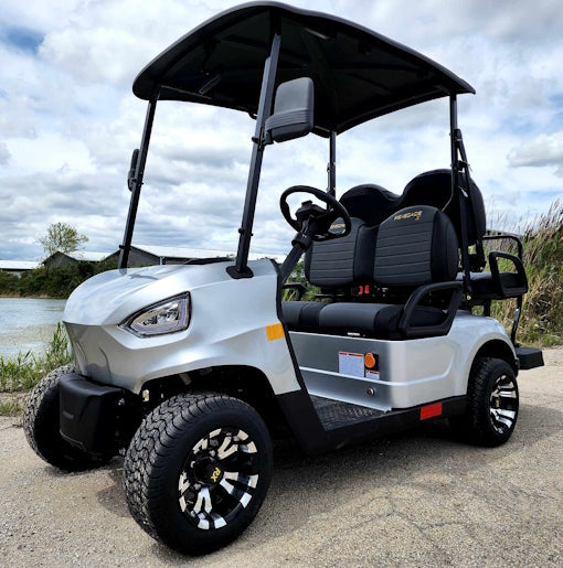48V Electric Golf Cart 4 Seater Silver Renegade X Edition Utility Golf UTV