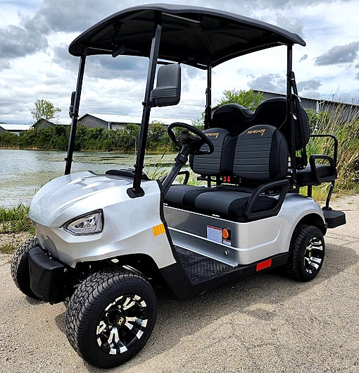 48V Electric Golf Cart 4 Seater Silver Renegade X Edition Utility Golf UTV