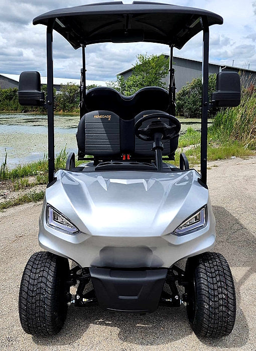 48V Electric Golf Cart 4 Seater Silver Renegade X Edition Utility Golf UTV