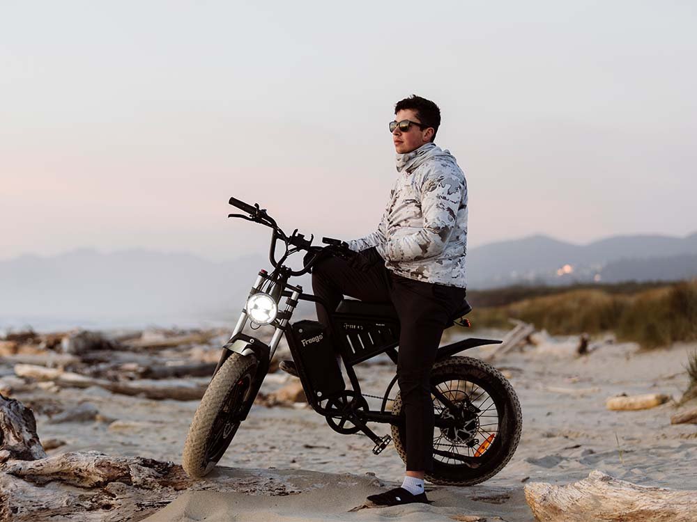 Freego S1 Cafe Racer Fat Tire Electric Bike - 48V 22.5Ah 750W, hydraulic brakes, 28MPH, up to 50 miles range - 100% Financing Available!