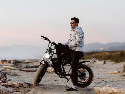 Freego S1 Cafe Racer Fat Tire Electric Bike - 48V 22.5Ah 750W, hydraulic brakes, 28MPH, up to 50 miles range - 100% Financing Available!