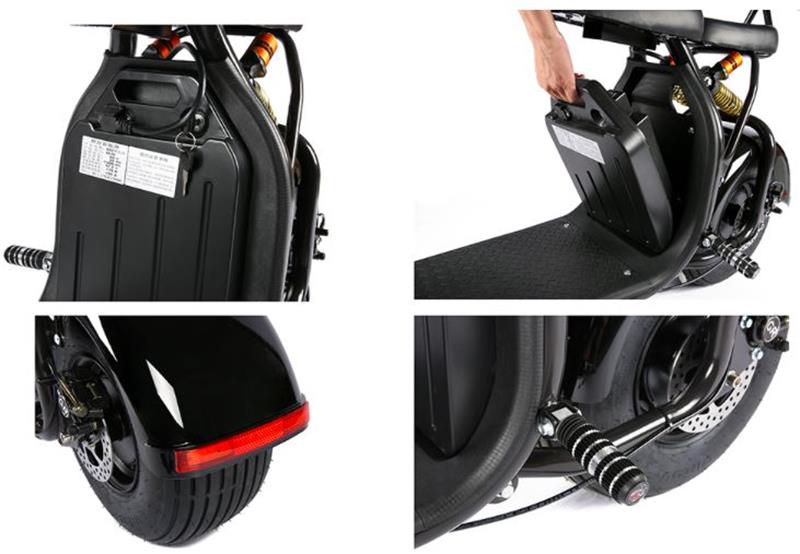 SoverSky | X7 Fat Tire Chopper Scooter | 2000W 60V 20Ah