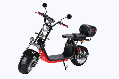 SoverSky | SL1.0P Fat Tire Chopper Scooter | 2000W 60V Dual Battery - Red 40Ah-SL1.0Pro