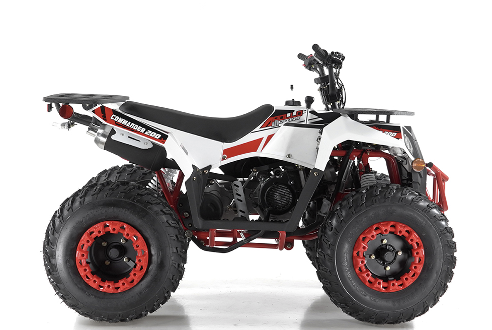 Apollo Commander 200,174cc Fully, Automatic with Reverse, Coil Over Shocks, Dual racks, CARB