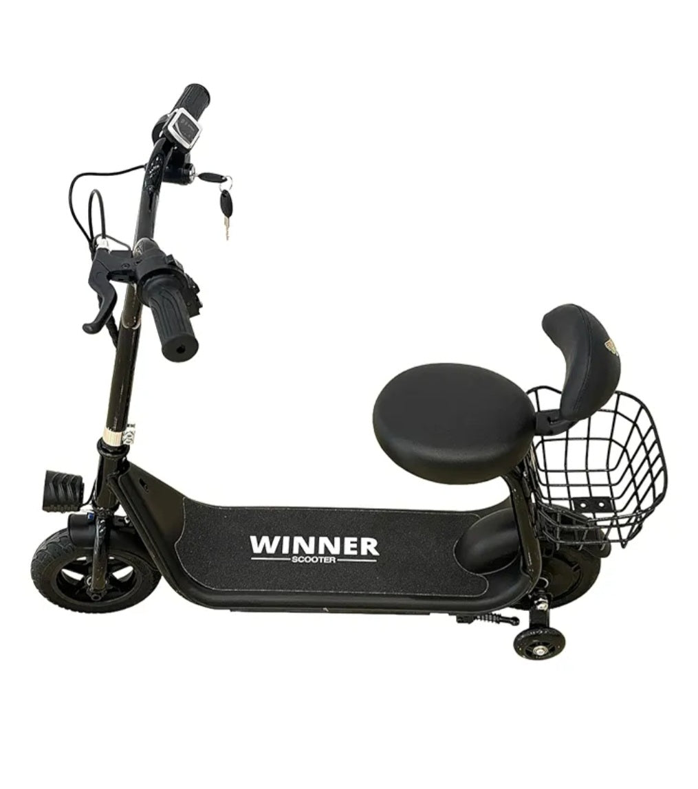 Winner Kids Electric Scooter With seat & pet Teddy Basket Age 4-8