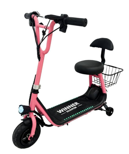 Winner Kids Electric Scooter With seat & pet Teddy Basket Age 4-8