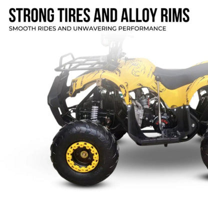 ATV Quad Off road 125CC Gas powered Automatic with Reverse Mode Warrior Bike - Age 8-14