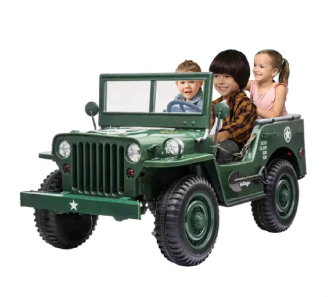 Kids Electric Mini Ride on Jeep with 03 Seats For Siblings joy Rides Age 3-7 Years