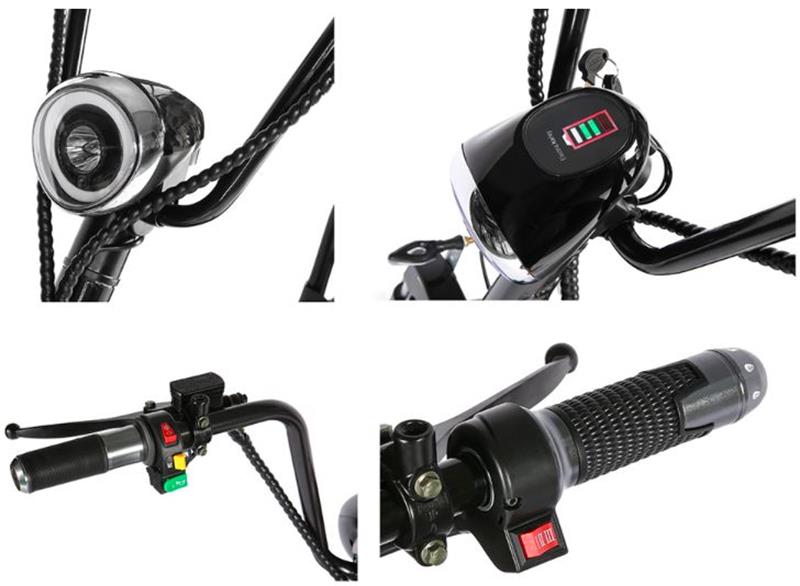 SoverSky X7 Electric Golf Course Scooter 2000W Fat Tire Black - Private Course Use Only
