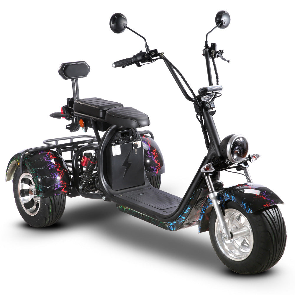 SoverSky | T7.1/T7.2 Electric Trike | 2000W 60V Dual Battery - Strip Black 40Ah
