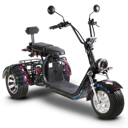 SoverSky | T7.1/T7.2 Electric Trike | 2000W 60V Dual Battery - Strip Black 20Ah