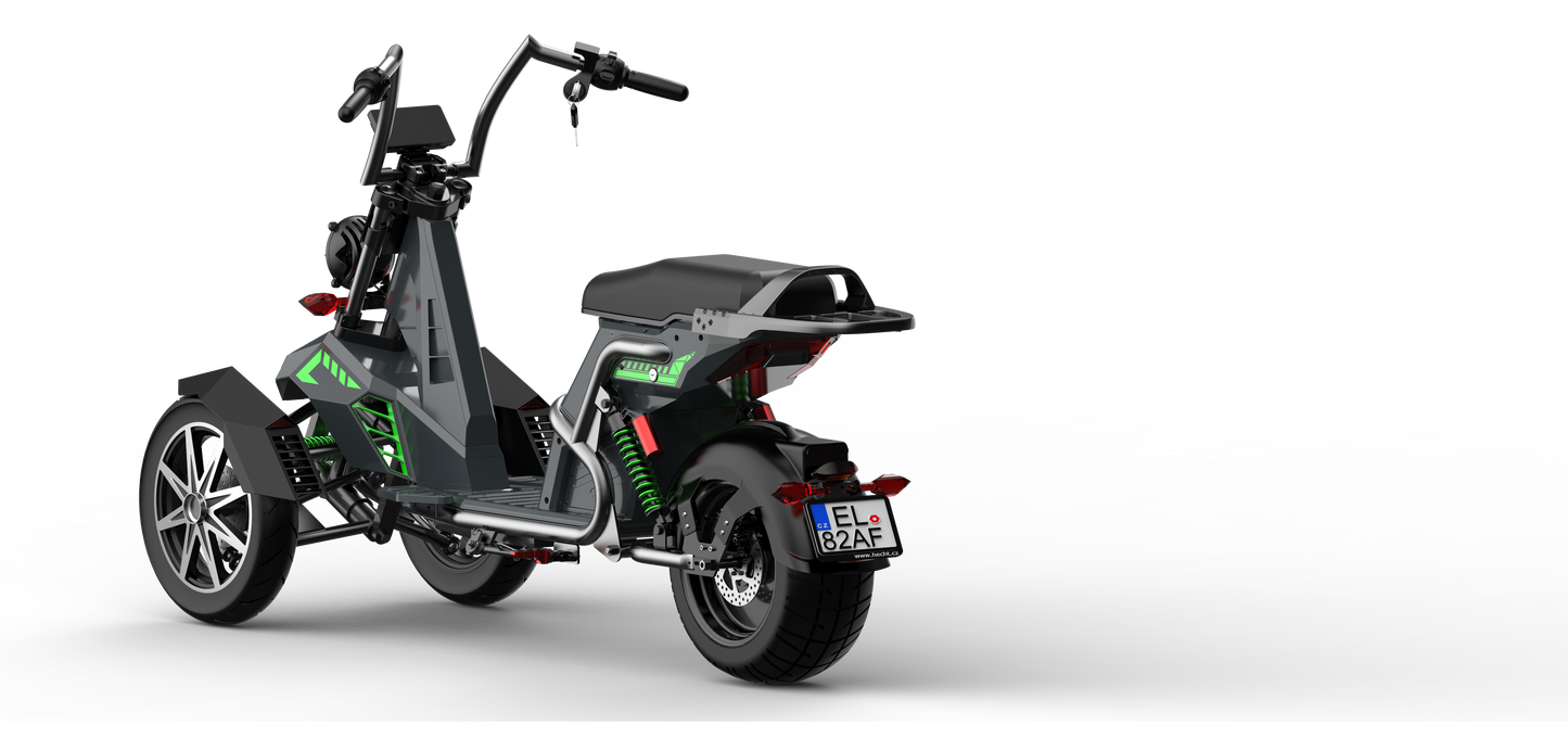 SoverSky T100 Electric Three-Wheel Trike 4000W 60V 50Ah - Private Property Use Only