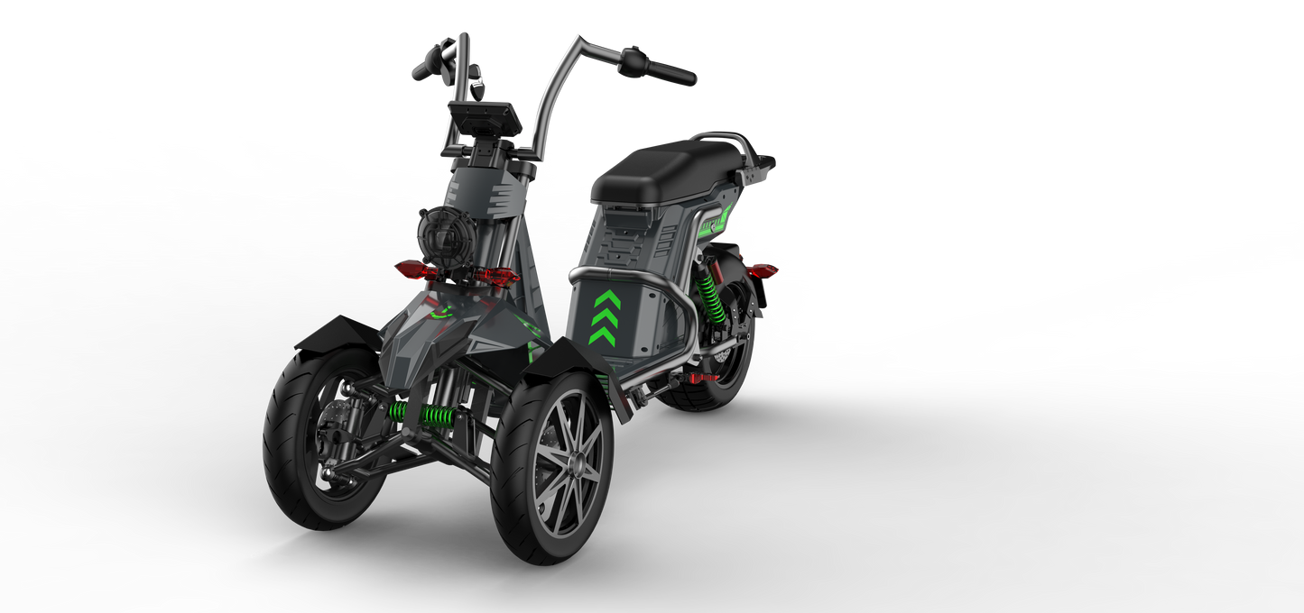SoverSky T100 Electric Three-Wheel Trike 4000W 60V 50Ah - Private Property Use Only