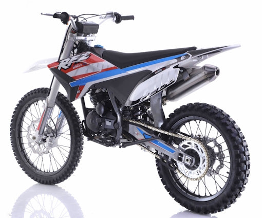 250cc 4-Stroke 5 Speed Manual Apollo Dirt Bike with Electric & Kick Start & 21”/18” Off-Road Wheels - THUNDER 250 DLX