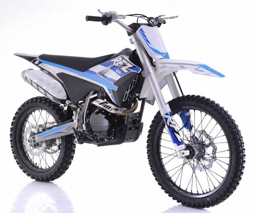 250cc 4-Stroke 5 Speed Manual Apollo Dirt Bike with Electric & Kick Start & 21”/18” Off-Road Wheels - THUNDER 250 DLX