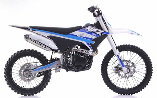 250cc 4-Stroke 5 Speed Manual Apollo Dirt Bike with Electric & Kick Start & 21”/18” Off-Road Wheels - THUNDER 250 DLX