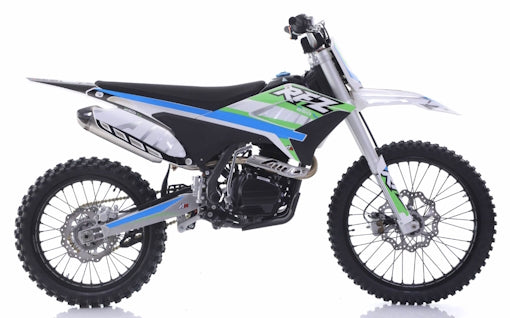 250cc 4-Stroke 5 Speed Manual Apollo Dirt Bike with Electric & Kick Start & 21”/18” Off-Road Wheels - THUNDER 250 DLX