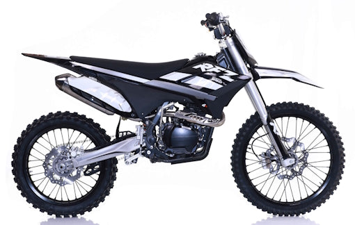 250cc 4-Stroke 5 Speed Manual Apollo Dirt Bike with Electric & Kick Start & 21”/18” Off-Road Wheels - THUNDER 250 DLX