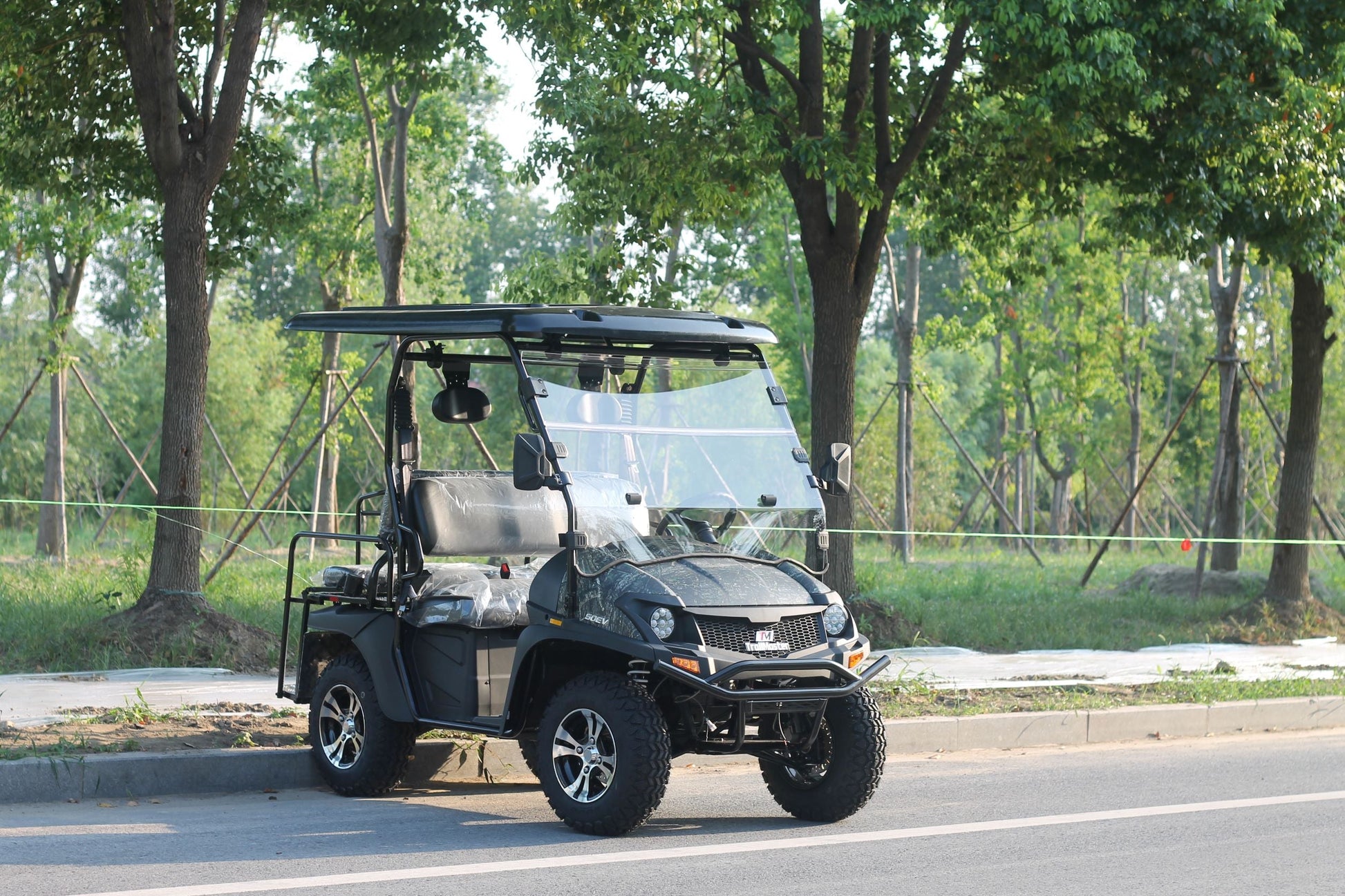Trailmaster Taurus 50EV, 60 Volt, 4 Seats, rear cargo area, Brushless motors, Full DOT light package included, Optional dump bed