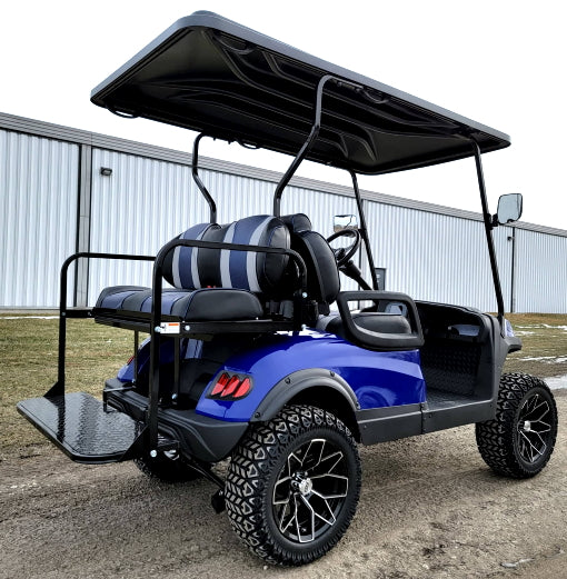 Terminator 48v Electric Golf Cart Four Seater NEW - Massive Rims/Tires & - Blue Body/Blue Seats