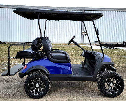 Terminator 48v Electric Golf Cart Four Seater NEW - Massive Rims/Tires & - Blue Body/Blue Seats