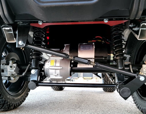 Terminator 48v Electric Golf Cart Four Seater NEW - Massive Rims/Tires & - Blue Body/Blue Seats