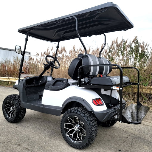 Terminator 48v Electric Golf Cart Four Seater BRAND NEW - Massive Rims/Tires Flip Seat & Optionally Fully Loaded - White