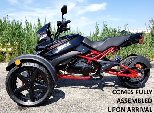 GSI - 200cc Tryker Trike Scooter Gas Moped Fully Automatic with Reverse - JassCol 200 Trike