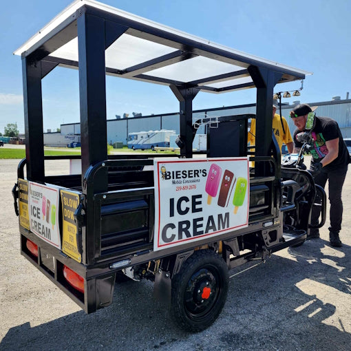 Electric Powered Tuk Tuk Food Trailer Ice Cream Coffee Trike Business Vehicle