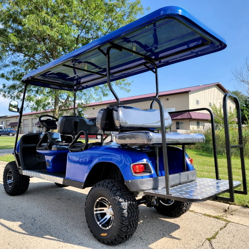 6 Passenger WildCat 48v Electric Golf Cart Limo LSV Low Speed Vehicle Six Seater - 48v - Blue - BD600