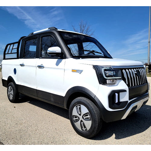 Electric Truck Golf Car 4 Seater LSV Low Speed Vehicle 60v GSI Coco Truck Golf Cart With AC & Heat - White