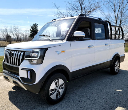 Electric Truck Golf Car 4 Seater LSV Low Speed Vehicle 60v GSI Coco Truck Golf Cart With AC & Heat - White