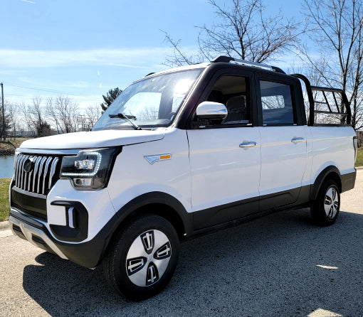 Electric Truck Golf Car 4 Seater LSV Low Speed Vehicle 60v GSI Coco Truck Golf Cart With AC & Heat - White