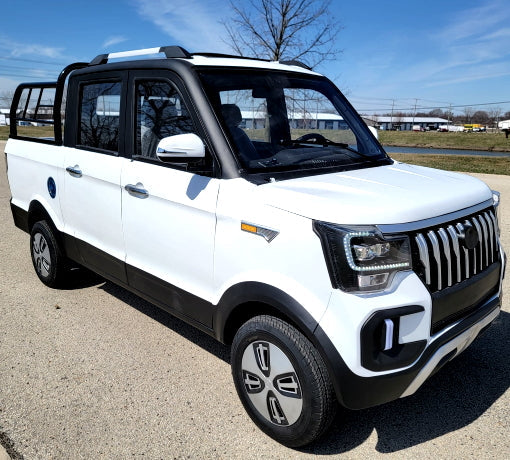Electric Truck Golf Car 4 Seater LSV Low Speed Vehicle 60v GSI Coco Truck Golf Cart With AC & Heat - White