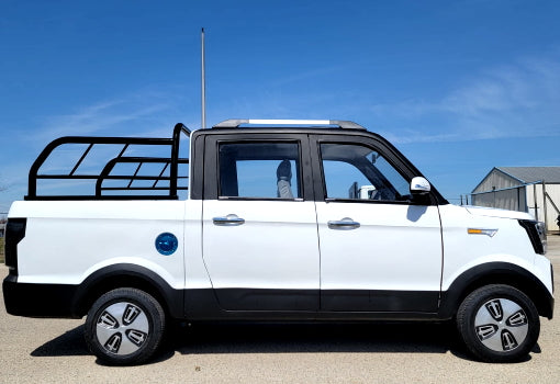 Electric Truck Golf Car 4 Seater LSV Low Speed Vehicle 60v GSI Coco Truck Golf Cart With AC & Heat - White