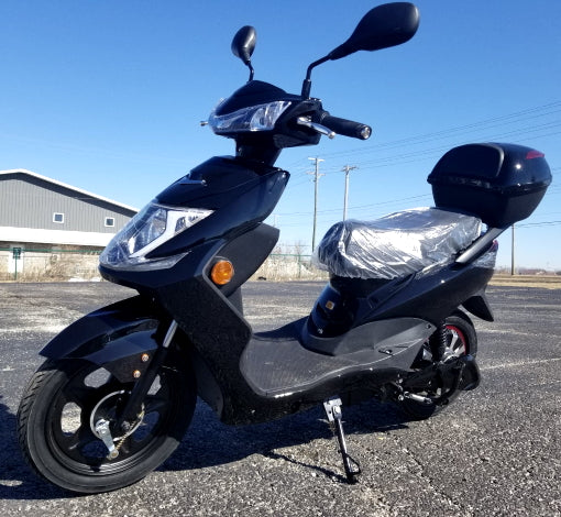 GSI - 500 Watt Wizzer Electric Motor Scooter E-Bike Moped Bicycle With Pedals - YW 182