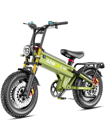 Aniioki | A8 Pro Max Dual Motor Fat Tire E-Bike | 60V AWD - 60V 70Ah