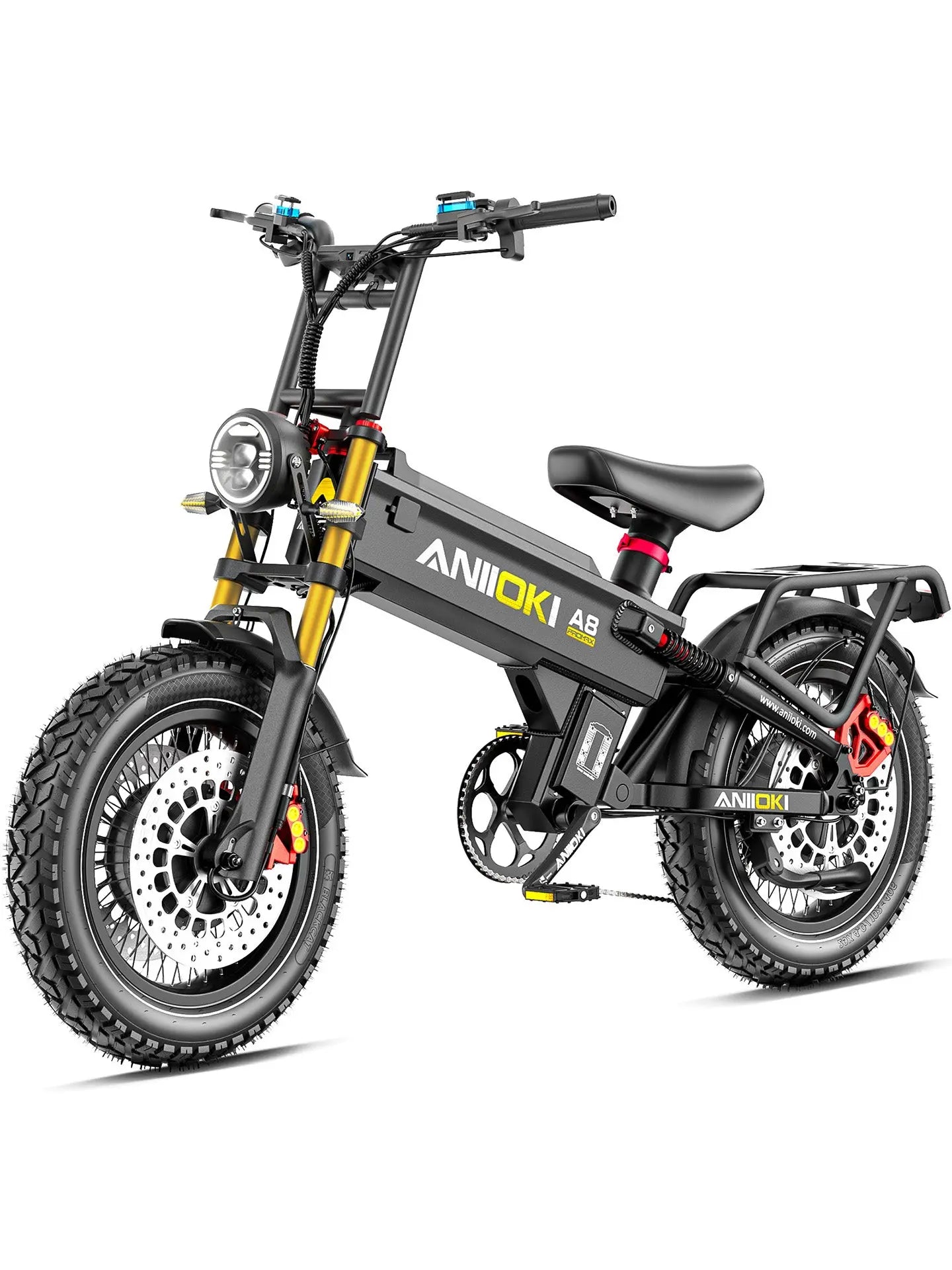 Aniioki | A8 Pro Max Dual Motor Fat Tire E-Bike | 60V AWD - 60V 80Ah
