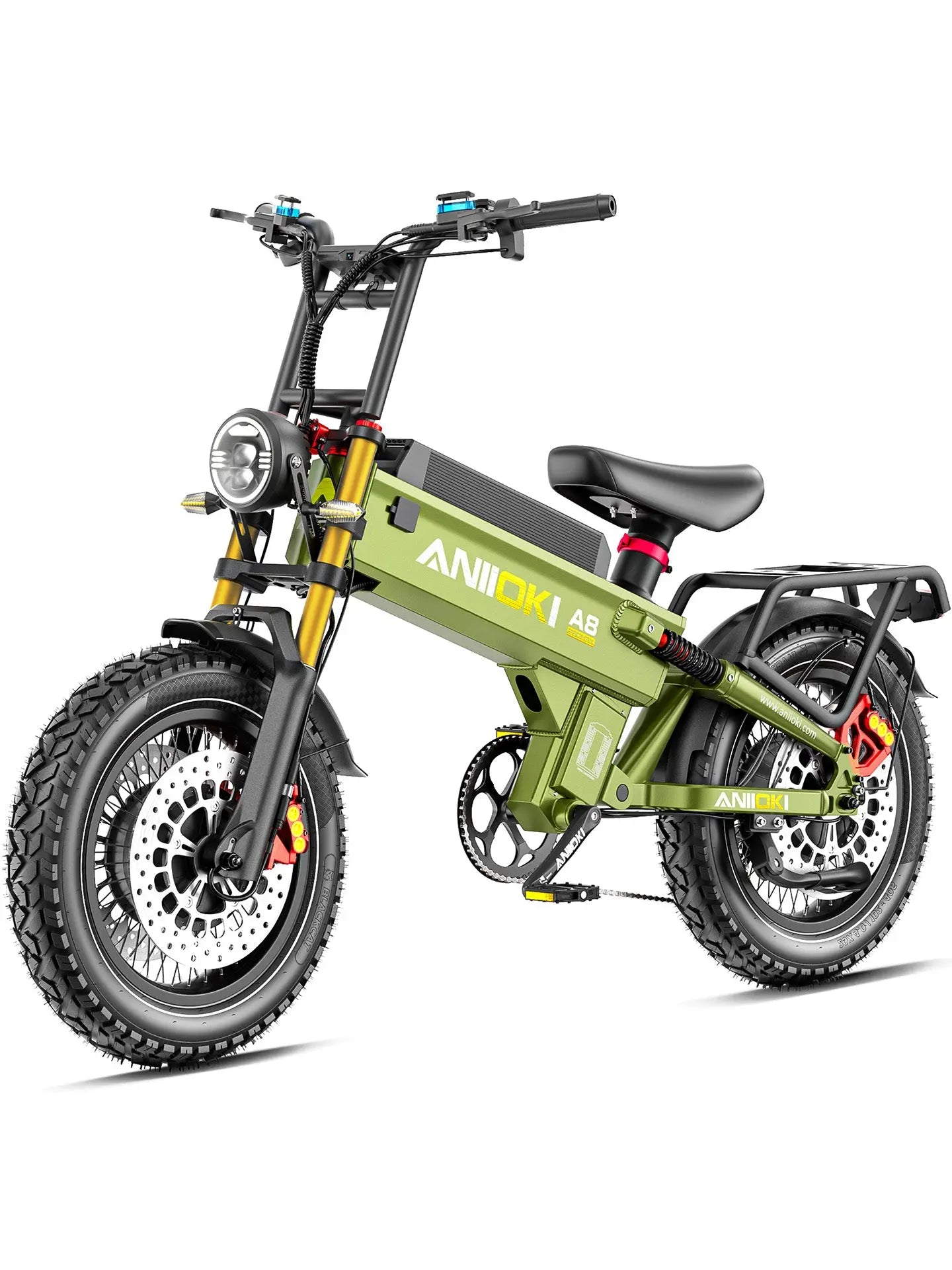 Aniioki | A8 Pro Max Dual Motor Fat Tire E-Bike | 60V AWD - 60V 70Ah