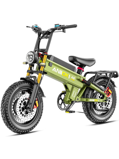 Aniioki | A8 Pro Max Dual Motor Fat Tire E-Bike | 60V AWD - 60V 80Ah