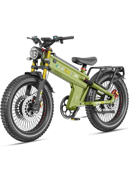 Aniioki | A9 Pro Max Dual Motor Fat Tire E-Bike | 60V AWD - 60V 70Ah Sunrise Yellow