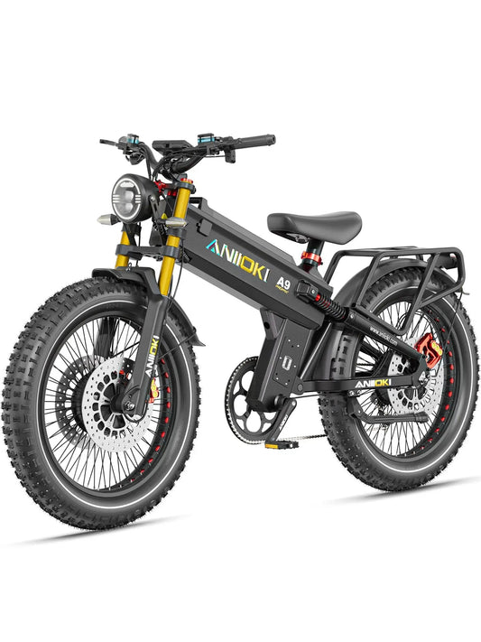 Aniioki | A9 Pro Max Dual Motor Fat Tire E-Bike | 60V AWD - 60V 70Ah Sunrise Yellow
