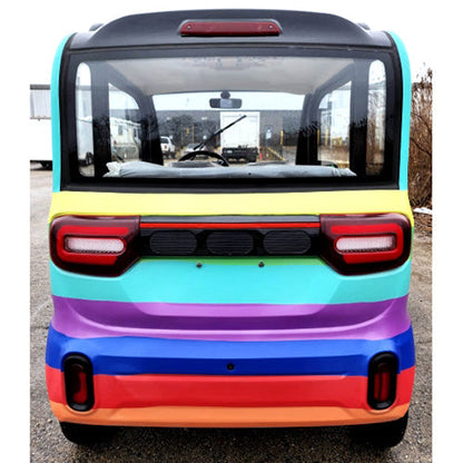 Coco Coupe Rainbow Edition 60v Electric 4 Seater Golf Cart LSV Car - Pride Ride