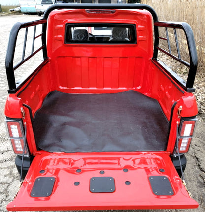 Limited Edition Electric Truck Golf Car 4 Seater LSV Low Speed Vehicle 60v Coco Truck Golf Cart With AC & Heat - Red