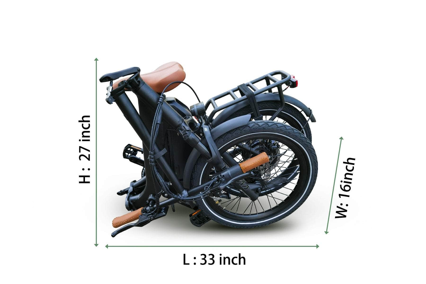 Dirwin Voyager Folding Electric Bike  - 500W 48V 12.8Ah 26MPH Shimano 7-speed hydraulic suspension - 100% Financing Available!
