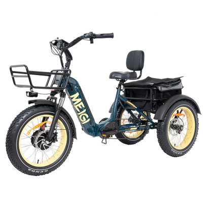 DWMEIGI MG2301-SILVERADO-HD Fat Tire Electric Trike 48V 750W 14Ah, up to 55 Mile Range - 100% Financing Available!