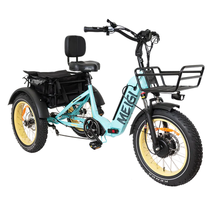DWMEIGI MG2301-SILVERADO-HD Fat Tire Electric Trike 48V 750W 14Ah, up to 55 Mile Range - 100% Financing Available!
