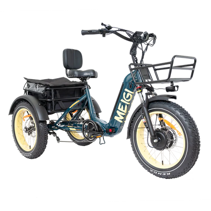 DWMEIGI MG2301-SILVERADO-HD Fat Tire Electric Trike 48V 750W 14Ah, up to 55 Mile Range - 100% Financing Available!