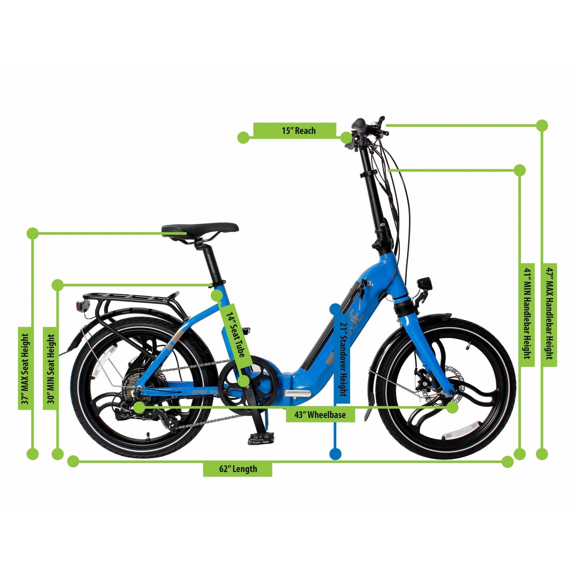 eJOE EPIK SWAN Step-Through Electric Bike 48V 11Ah 860W Peak, Range up to 40 miles, Max speed 25mph - 100% Financing Available!